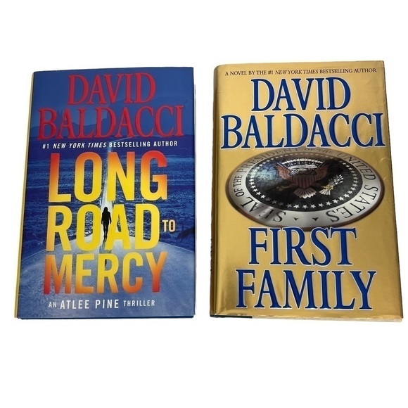 DAVID BALDACCI Books Lot/2 Thrillers Hardcover FIRST FAMILY/LONG ROAD TO MERCY - Picture 1 of 6